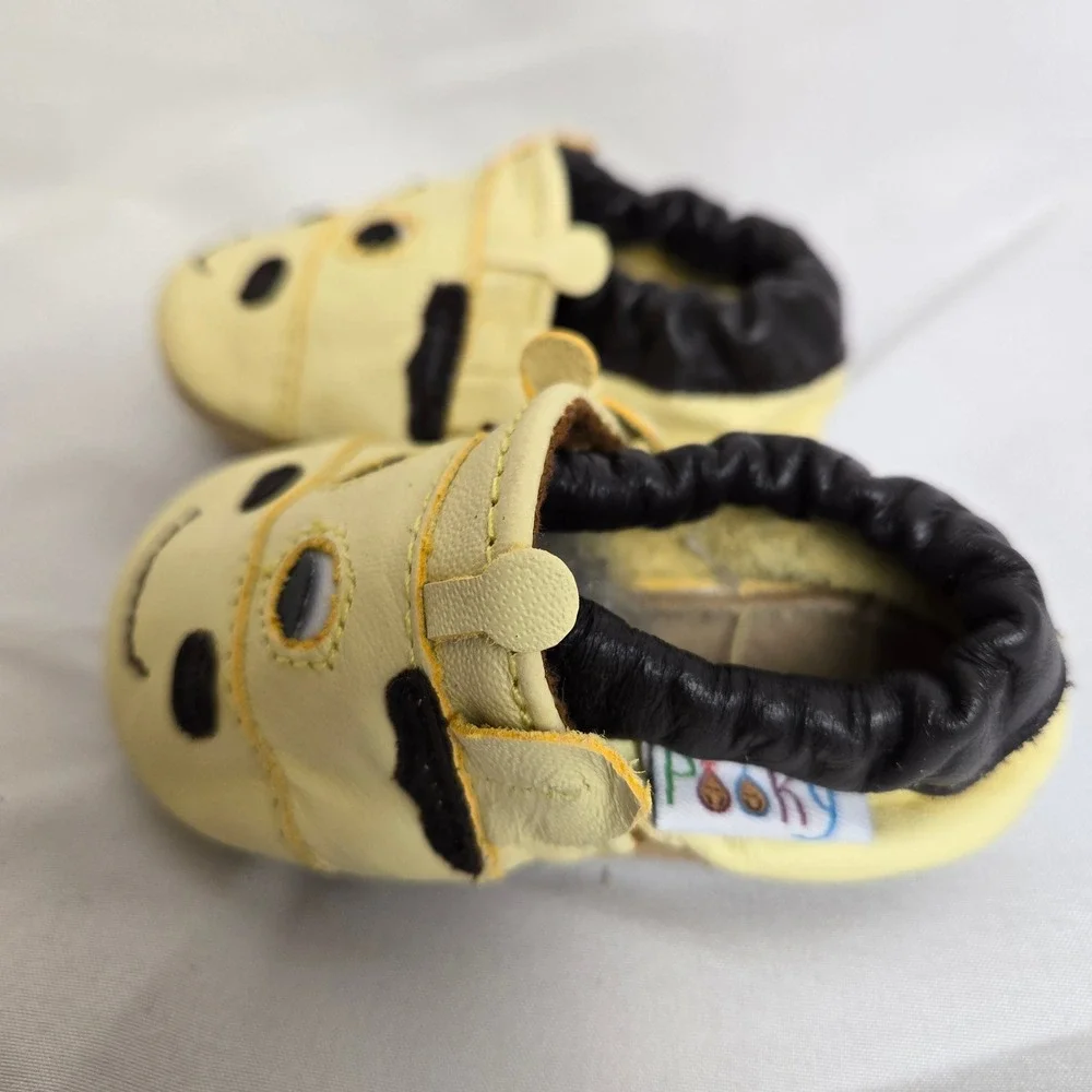 Pooky Babies Infant Shoes 0-6‎ Months Yellow Black Whimsical Bee Design Y2K